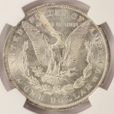 1885-O $1 Morgan Dollar Struck Thru & Partially Retained NGC MS61