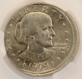 1979-P $1 SBA Dollar Narrow Rim "Far Date" Broadstruck CACG MS64
