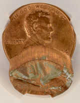 1984 1c Lincoln Cent Double-Struck, 2nd Strike 55% Off-Center CACG MS62 Red