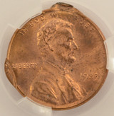 1983 1c Lincoln Cent Triple-Struck, 2-3rd Strikes Off-Center CACG MS62 Red