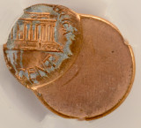 1992 1c Lincoln Cent Struck 55% Off-Center CACG MS63 Red