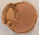 1990 1c Lincoln Cent Struck 55% Off-Center CACG MS63 Red