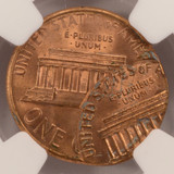 1989 1c Lincoln Cent Double-Struck, 2nd 60% Off-Center DSBS NGC MS65 Red