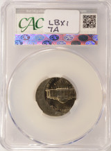 1990-P 5c Jefferson Nickel Struck 20% Off-Center CACG MS64 6FS