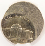1990-P 5c Jefferson Nickel Struck 40% Off-Center CACG MS64