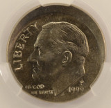 1999-P 10c Roosevelt Dime Broadstruck CACG MS64