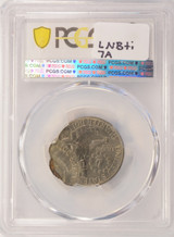 1976 25c Bicentennial Quarter Double-Struck, 2nd Off-Center & Indent PCGS MS61