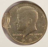1983-P 50c Kennedy Half Double-Struck, 2nd 93% Off-Center ANACS MS63