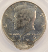 1989-P 50c Kennedy Half Double-Struck, 2nd 95% Off-Center & Indent ANACS MS62
