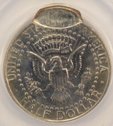 1989-P 50c Kennedy Half Double-Struck, 2nd 95% Off-Center & Indent ANACS MS62