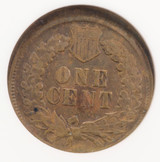 1901 1c Indian Cent Struck 5% Off-Center NGC AU53