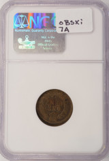 1901 1c Indian Cent Struck 5% Off-Center NGC AU53