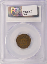 1907 1c Indian Cent Struck 5% Off-Center PCGS F12