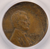 1929-S 1c Wheat Cent Struck 15% Off-Center PCGS AU50