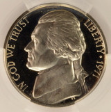 1971-S 5c  Proof Jefferson Nickel No S Mintmark FS-501 CACG PR67 CAMEO
