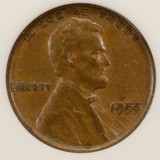 1955 1c Wheat Cent Doubled Die Obverse NGC AU55 BN
