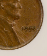 1955 1c Wheat Cent Doubled Die Obverse NGC AU55 BN