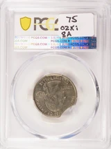 2001-P 25c North Carolina Quarter Curved Clip PCGS AU58