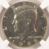 1988-P 50c Kennedy Half 150 degree CCW Rotated Dies NGC MS65