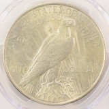 1924 $1 Peace Dollar Obverse Peeling Lamination PCGS AU58