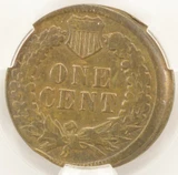1907 1c Indian Cent Struck 3% Off-Center CACG XF45