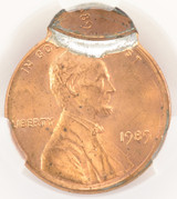 1989 1c Lincoln Cent Double-Struck, 2nd 90% Off-Center CACG MS64 Red