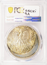 Poland 1990 100K Zl Struck 20% Off-Center PCGS MS66