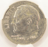 2002-P 10c Roosevelt Dime Missing Reverse Clad Layer AU58 Brown