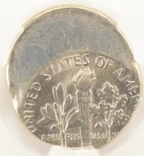 1971-D 10c Roosevelt Dime Struck 35% Off-Center CACG MS61