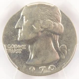 1970-D 25c Washington Quarter Struck on Dime Planchet PCGS MS63
