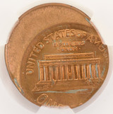 1995 1c Lincoln Cent Struck 25% Off-Center CACG MS64 Red