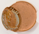 2000 1c Lincoln Cent Struck 50% Off-Center CACG MS62 Red