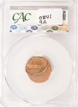 2000 1c Lincoln Cent Struck 30% Off-Center CACG MS64 Red