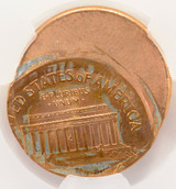 1995 1c Lincoln Cent Struck 35% Off-Center CACG MS62 Red
