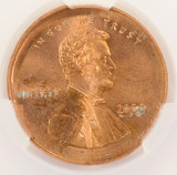 2000 1c Lincoln Cent Large Broadstrike CACG MS64 Red
