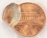 2000 1c Lincoln Cent Flipover Double-Struck, 2nd 80% Off-Center PCGS MS66 Red