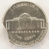 1963 5c Jefferson Nickel 4% Curved Clip PCGS MS65