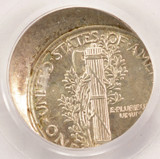 1935 10c Mercury Dime Struck 20% Off-Center PCGS MS63