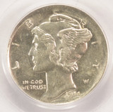 1944 10c Mercury Dime Uncentered Broadstrike PCGS AU58