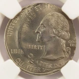 1999-P 25c New Jersey Quarter Quadruple Struck 2-4th Off-Center NGC MS62