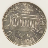 1981 1c Lincoln Cent on Dime Double-Denomination ANACS MS65