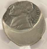 1988-P 5c Jefferson Nickel Struck 35% Off-Center CACG MS62