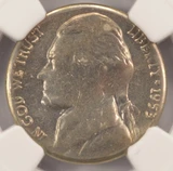 1953-D 5c Jefferson Nickel Split Planchet Before Strike NGC UNC