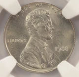 1988 1c Lincoln Cent Struck on 1988-P Dime Double-Denomination NGC MS65
