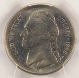 1998-P 5c Jefferson Nickel Broadstruck PCGS MS66