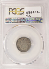 1891 10c Seated Dime Struck 5% Off-Center PCGS AU58