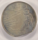 2002-P 25c Ohio Quarter 5% Straight Clip PCGS MS63
