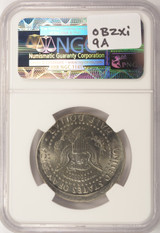 1990-P 50c Kennedy Half Broadstruck NGC MS65
