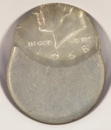 1968-D 50c Kennedy Half Struck 55% Off-Center NGC MS63