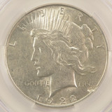 1922 $1 Peace Dollar Lamination Obverse CACG AU50